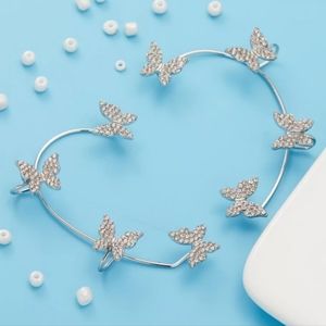 Butterfly Ear Cuff Clip Diamond Earrings